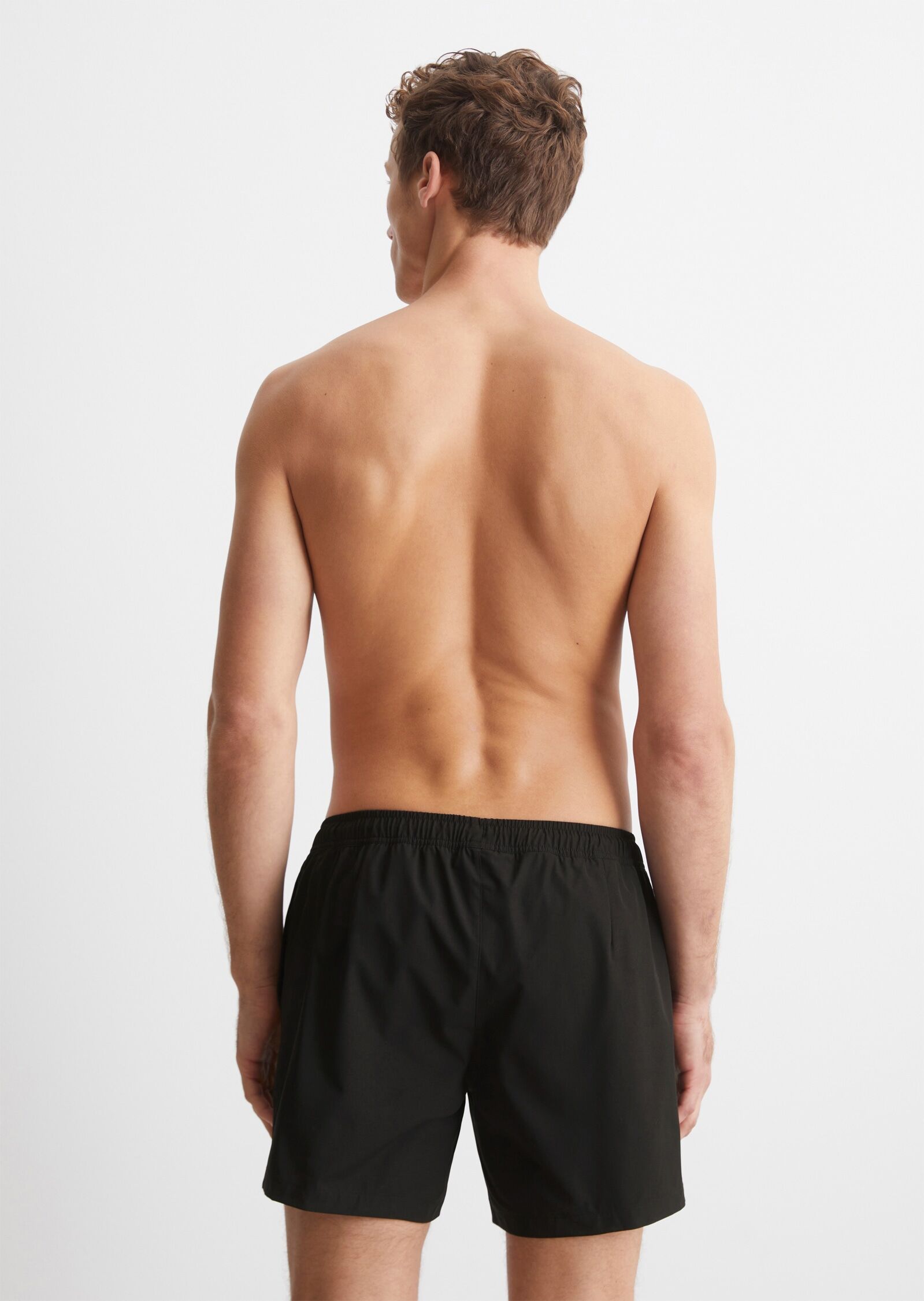 Marc O' Polo Badeshorts MARC O'POLO, Herren, Gr. XXL, N-Gr, schwarz, Web, Obermaterial: 100% Polyester, Badehosen Badeshorts, Gummibund mit Tunnelzug, seitliche Taschen schwarz XXL, N-Gr