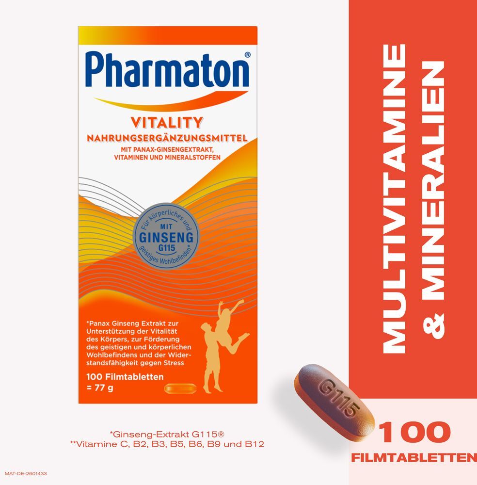 Pharmaton Vitality Filmtabletten 100 St