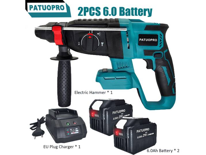 Makita-Perceuse à percussion électrique sans balais, marteau à distance multifonctionnel, outils électriques sans fil, batterie 18V, 4 modes SDS, 26mm