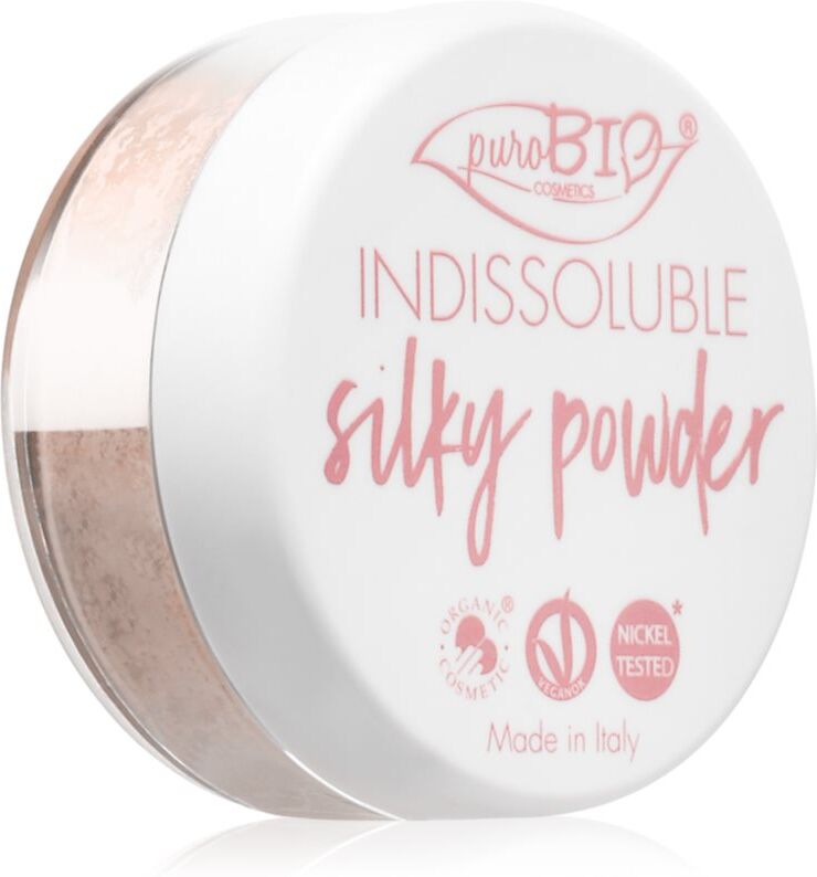 puroBIO Cosmetics Indissouble mattifying loose powder shade 02 Peachy Pink 8 g