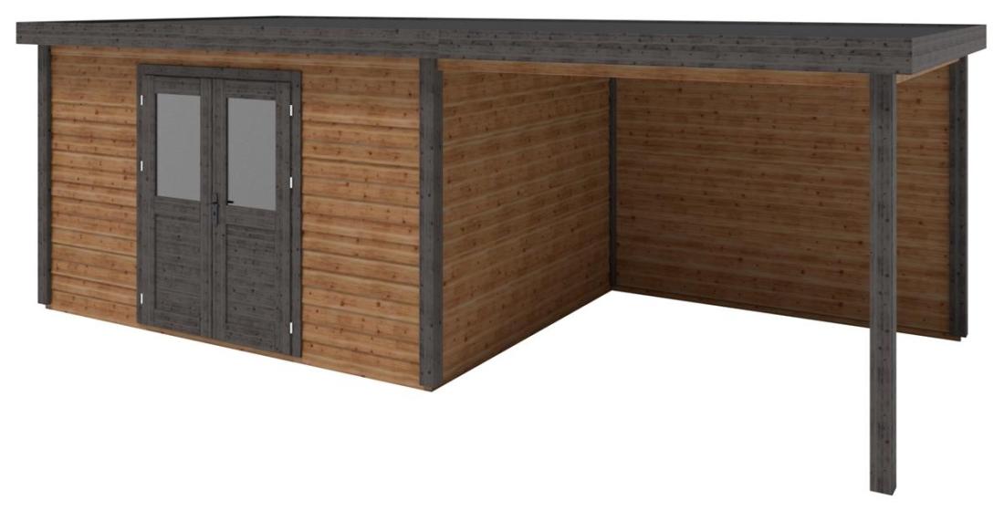 Gartenhaus, Gerätehaus Freya 6.56x3.09m - 20.27m2 - 28mm - Imprägniert