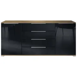 SIDEBOARD Linio Schwarz Hochglanz