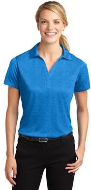 Sport-Tek LST660 Women's Heather Contender Polo Shirt in Blue Wake size 3XL   Polyester