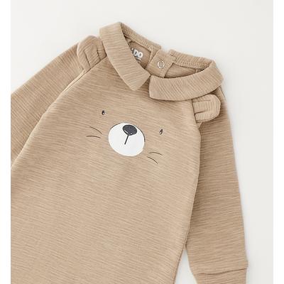 Strampler IDO "BABY BOY ROMPERS", Jungen, Gr. 58, EURO-Größen, beige, 100% Baumwolle, Overalls