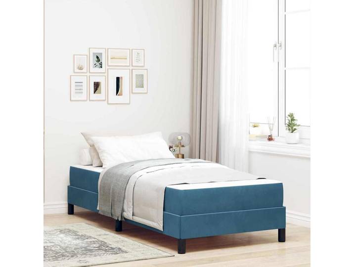 furnicato Bett 80 x 200 cm Stoff mit Matratze (1-tlg), Mit Taschenfederkern für punktuelle Unterstützung und Lattenrost