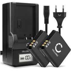 Cellonic Akku für Leica D-LUX 4, 3, 2, C-LUX 1, Sigma DP2 Merrill, DP1, DP3 (Kamera Akku), Kamera Stromversorgung, Schwarz