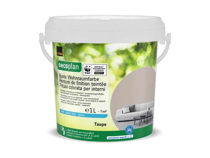 Bunte Wohnraumfarbe Taupe 1L