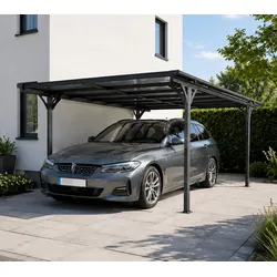 Westmann Aluminium Flachdach Carport Helsinki | Anthrazit | 503x305x232 cm - Anthrazit