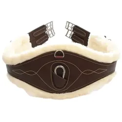 Sattelgurt KY Anatomisch mit Fell braun 120