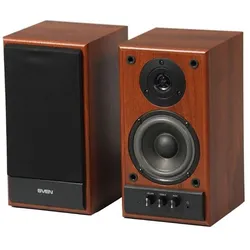 Sven Multimedia - Speaker SPS-702 (Stereo, 40W, 40Hz-22Hz, Walnut), SV-0120702WN, PC Lautsprecher, Schwarz, Braun