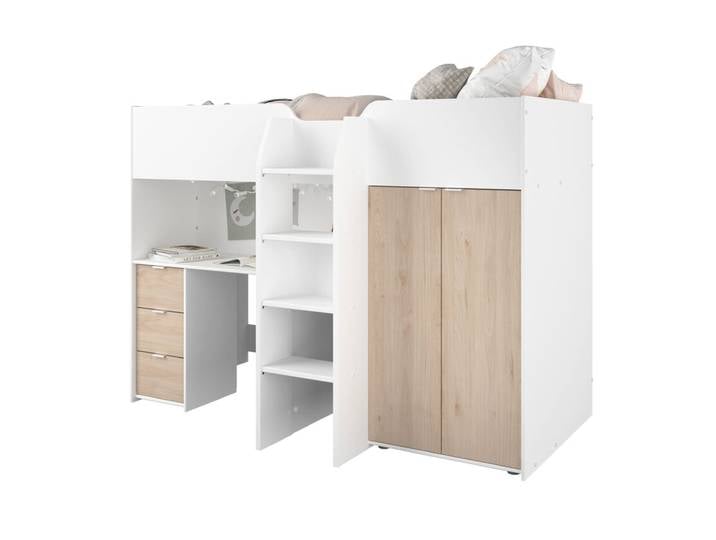 Parisot Hochbett Tom1 weiß / braun