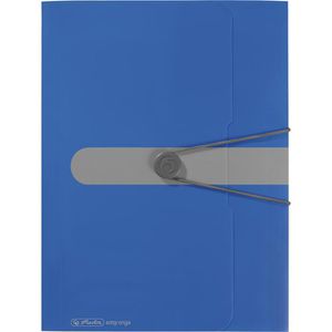 Herlitz Eckspanner 11205994 easy orga to go, A4, Kunststoff, blau, 3 Einschlagklappen