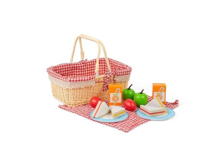 Bigjigs Toys Traditionele Toy picknickmand met Play Food
