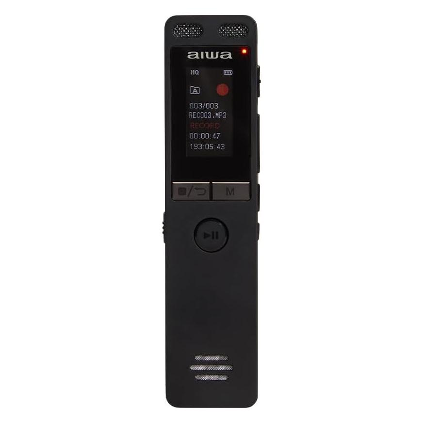 Aiwa digitālais balss ierakstītājs 16 GB melns DVR-A400 DVR-A400 (8435256811018) (16 GB) (DVR-A400)