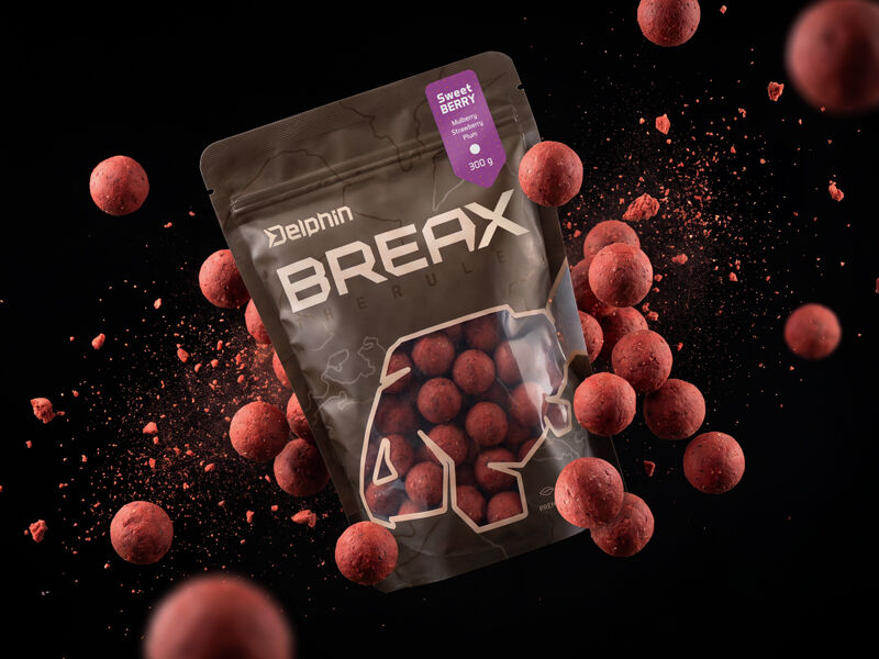 Bouillettes Delphin BreaX / SweetBERRY Mûre-fraise-prûne/16mm/300g Mûre-fraise-prûne/16mm/300g