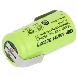GP Akku 2/3 AA 1,2V / 750mAh GP75AAH + Lötfahne Z-Form Zelle 2/3AA , GP75AAH