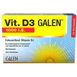 VIT. D3 Galen 1000 I.E. Weichkapseln 100 St