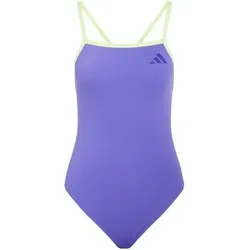 ADIDAS Damen Badeanzug mit dünnen Trägern und V-förmigem Rückendesign, Größe 44 in Lila Lila