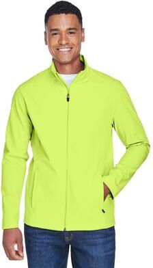 Team 365 TT80 Men's Leader Soft Shell Jacket in Safety Yellow size XS