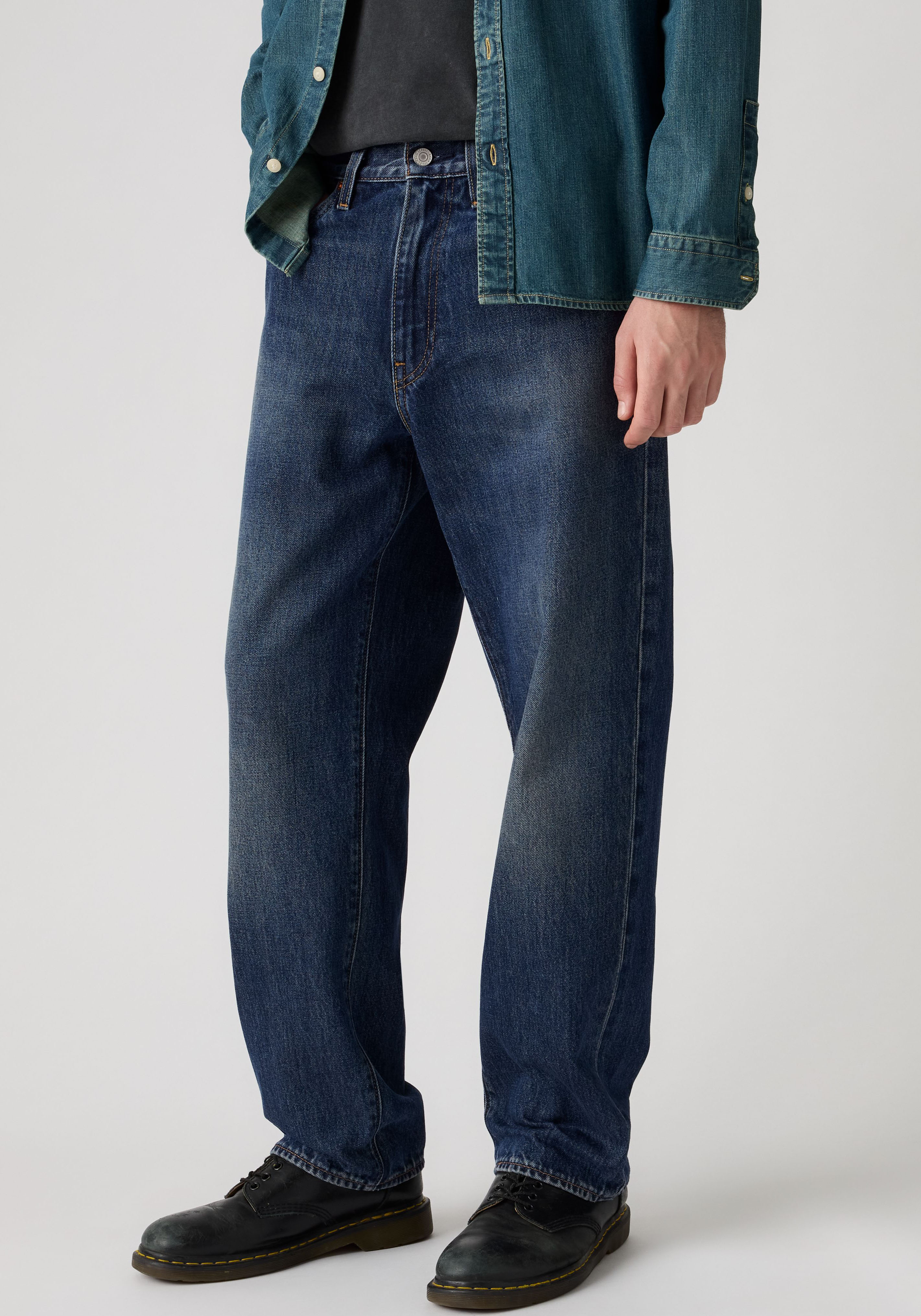 Loose-fit-Jeans LEVI'S "568 STAY LOOSE", Herren, Gr. 31, Länge 34, hard rain, Denim/Jeans, Obermaterial: 100% Baumwolle, loose fit lang, Jeans Loose-fit-Jeans, mit Leinenanteil hard rain 31, Länge 34