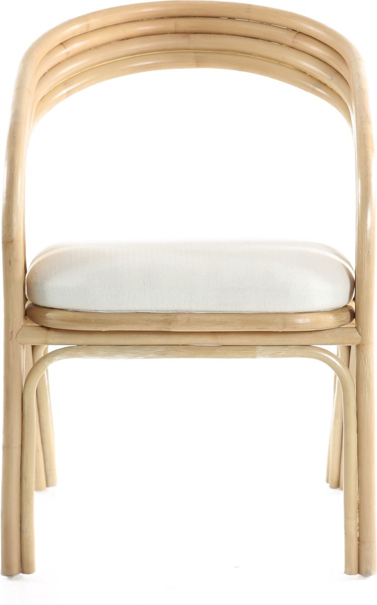 Canal Living Eetkamerstoel Brunch naturel Rotan B/D/H: 66 x 66 x 75 cm