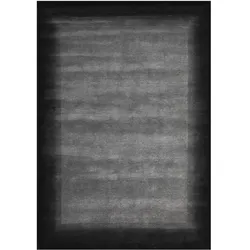 Nepal Teppich Prestige New 70 x 140 cm Schurwolle Grau Dunkelgrau