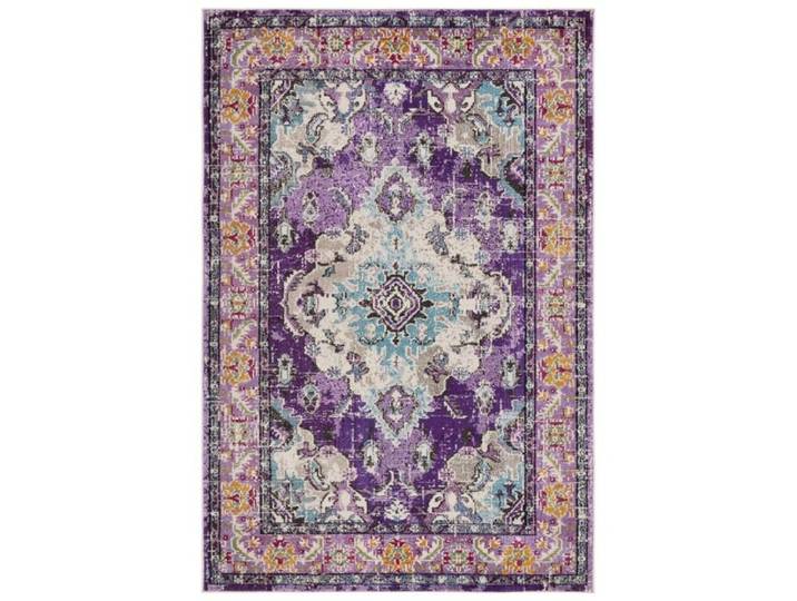 Tapis Bohème chic en polypropylène Violet/Bleu 201 x 279 cm