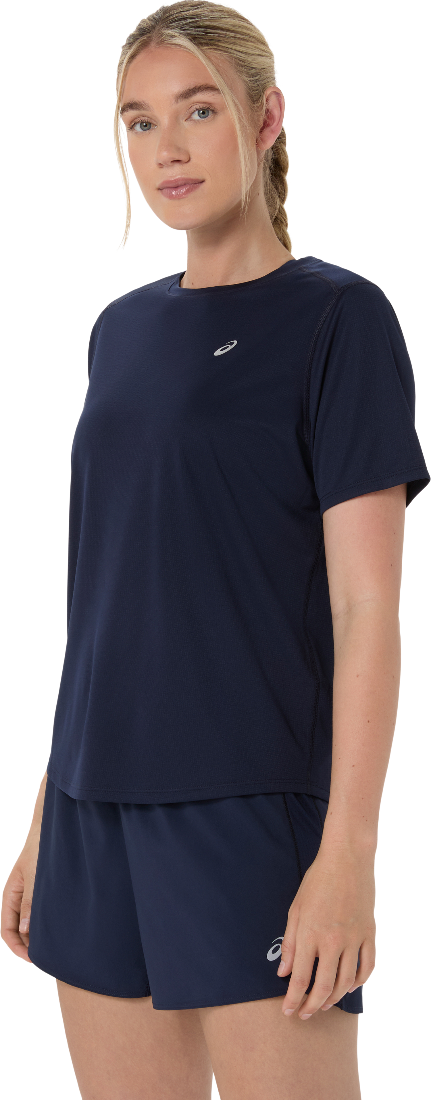 Laufshirt ASICS "ASICS CORE TOP", Damen, Gr. S, blau (midnight), Obermaterial: 100% Polyester, Shirts Laufshirt, Schnelltrocknend, Reflektierend, Leicht midnight S