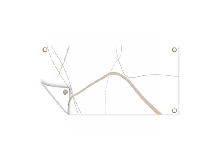 Tuinposter - 160x80 cm - Abstract - Minimalisme - Line art