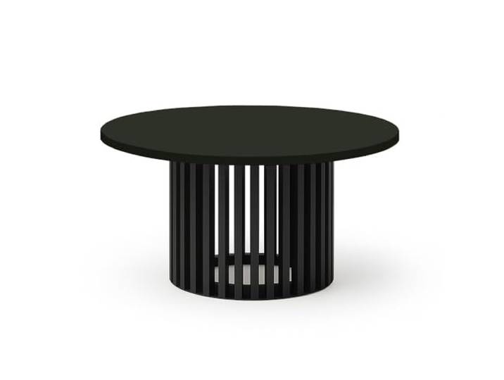Dekori Möbel, Dover Couchtisch, 60 oder 75 cm, minimalistisch und zeitlos (Schwarz/Schwarz, 60 cm)