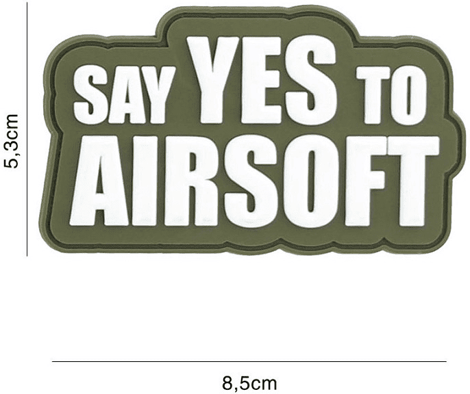 101 INC PVC Patch - Say Yes To Airsoft (Färg: Grön)