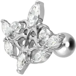 Titan Ohrpiercing mit Innengewinde GOTISCHES DESIGN