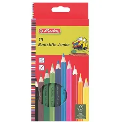 Herlitz 10er-Pack Holz-Buntstifte »Jumbo« braun