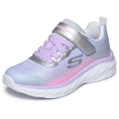 Sneaker SKECHERS "BOUNDLESS", Mädchen, Gr. 34, atmungsaktiv, grau multi, Textil, Schuhe Sneaker, Freizeitschuh mit Klett, Größenschablone zum Download