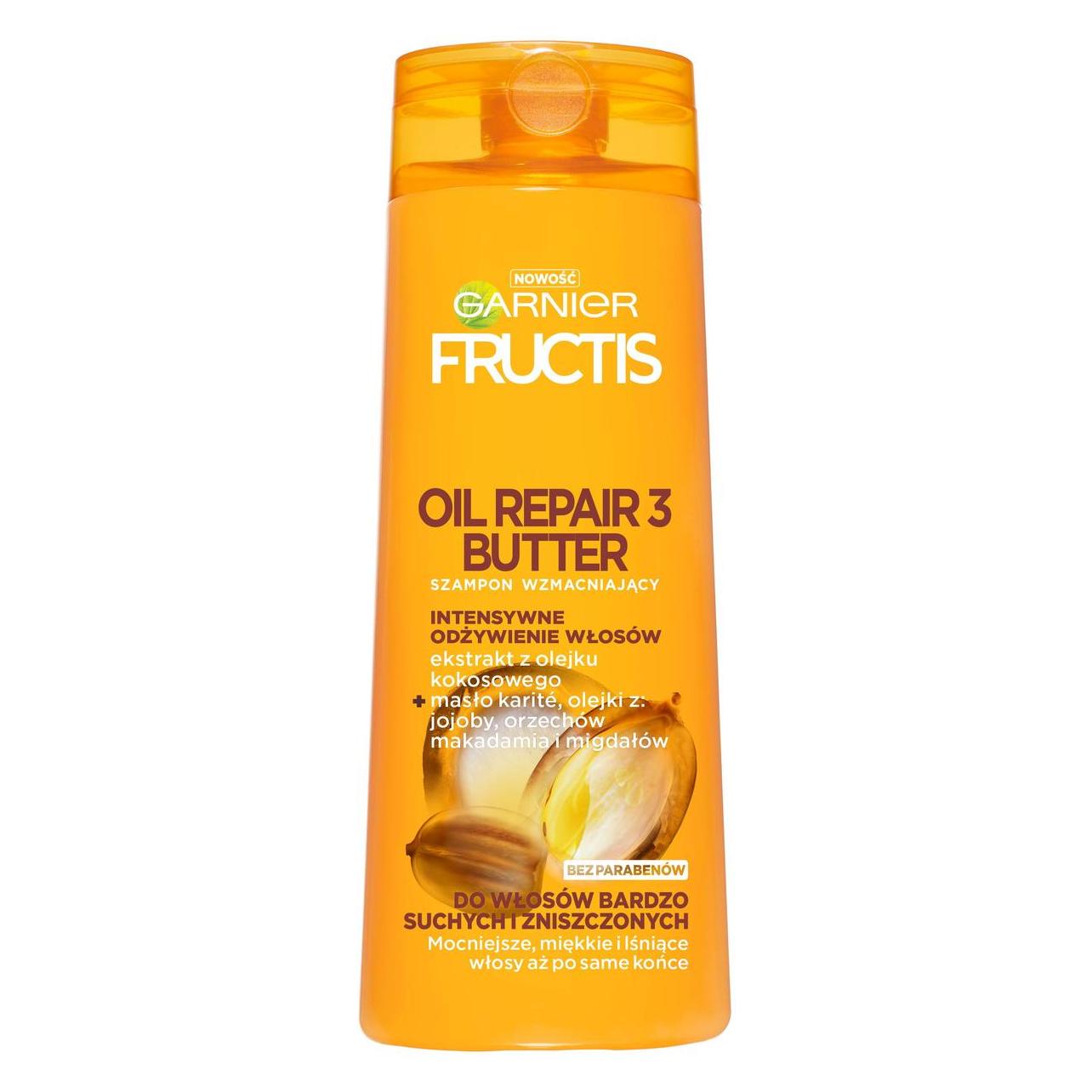 Garnier New Fructis Oil Repair 3 Butter Shampoo For Dry And Damaged Hair 400Ml (Flüssiges Shampoo, 400 ml) (3600542043267)