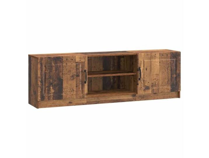 KTHLBRH TV-Möbel aus Holz 150 x 31 x 47 cm Ingenieuriertes Holz Vintage-Stil, Paneelregale, 90°-Scharniertür, Stangengriffe, Holztechnik, Wohnzimmer