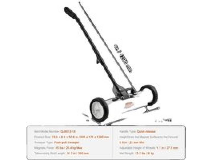 Balayeuse Magnétique Design Pousse-Tire Poignée à Dégagement Rapide