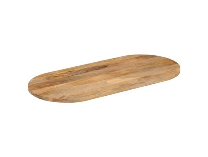 GFDWPUY Massivholz Tischplatte Oval 120 cm Mango Rustikales Design, Vielseitig Kombinierbar, Leicht Zu Reinigen, Einzigartige Maserung