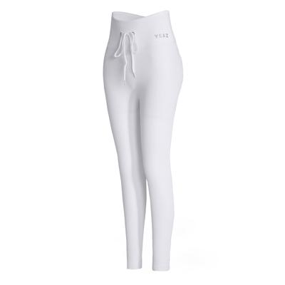 Leggings YEAZ "Leggings RUNWAY", Damen, Gr. M, US, weiß, Obermaterial: 87% Nylon NY. 13% Elasthan EL., Hosen Leggings