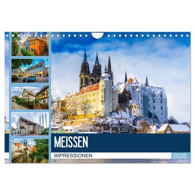 Meißen Impressionen (Wandkalender 2026 DIN A4 quer), CALVENDO Monatskalender