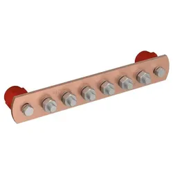 NEUT Potentialausgleichsschiene Cu 2 Isolatoren, 6 Anschlüsse M10