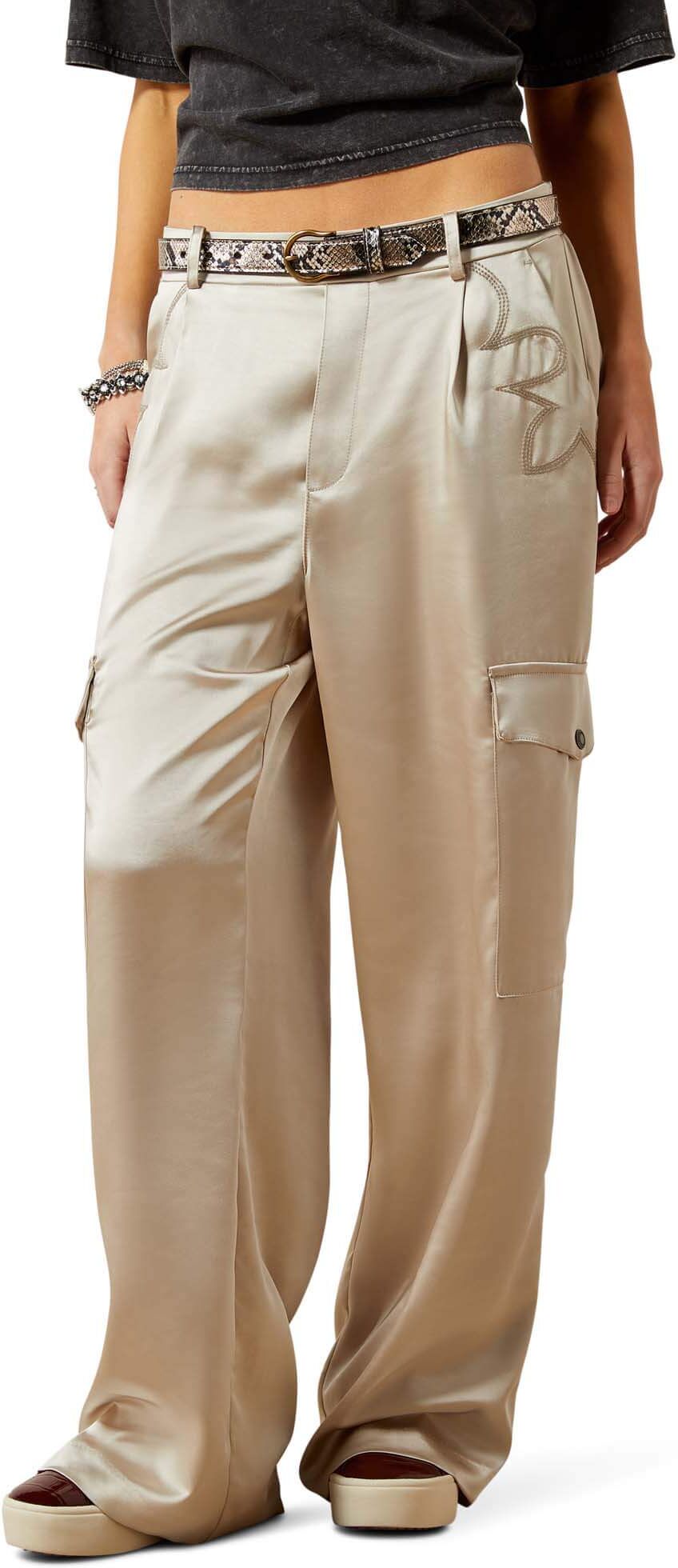 Women's Mirage Cargo Pants in Silver Lining, Size: 4 Regular by Ariat