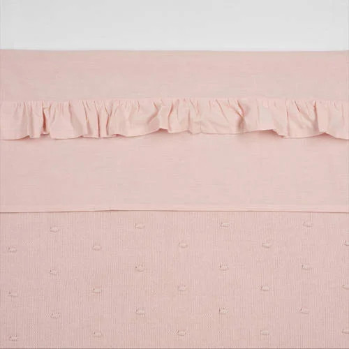 Meyco baby wieglaken Ruffle Soft Pink 75x100 cm