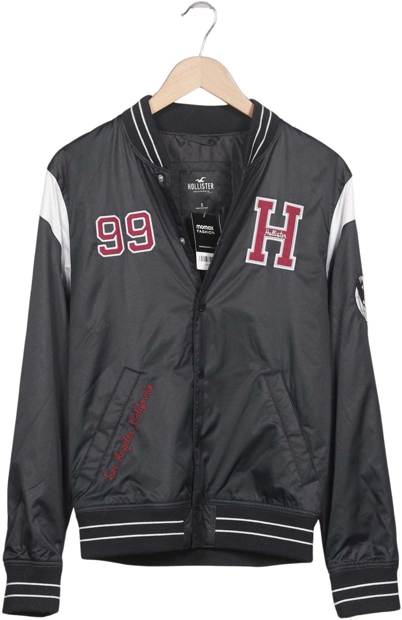 Hollister Herren Jacke, Schwarz, Gr. S, Synthetik - Second Hand