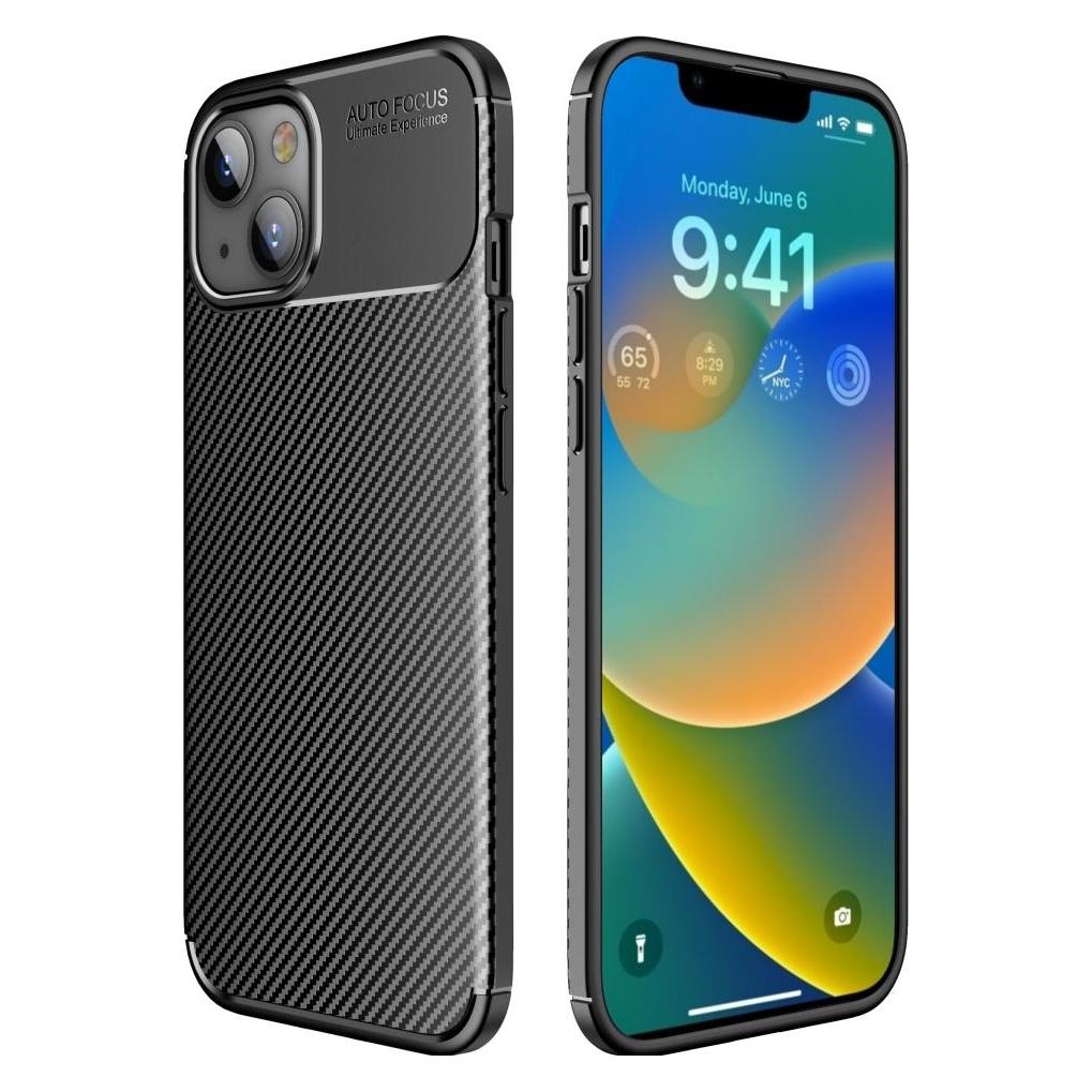 Screenguard Apple iPhone 14 Hülle Carbon Design TPU Case (Apple iPhone 14) (00030861)