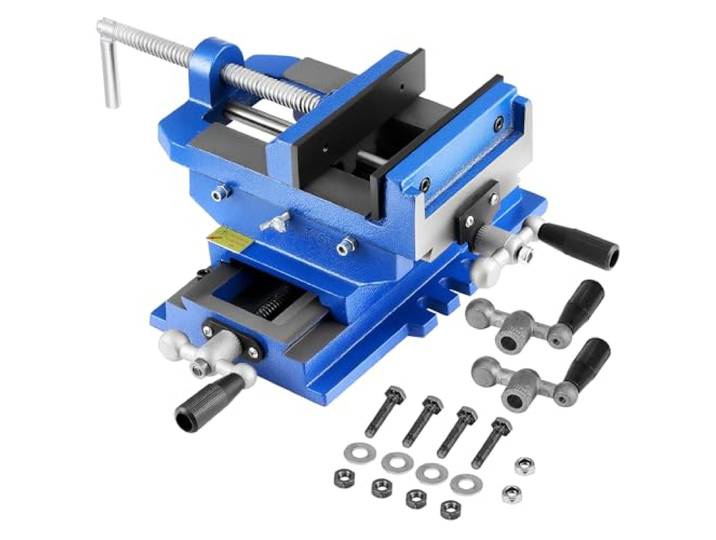 VEVOR Étau Croisé de Perceuse à Colonne\, Largeur de Mâchoire 152\,4 mm\, Étau d'Établi de Perçage en Fonte Robuste\, avec Axe XY Bidirectionnel\, pour Travail du Bois\, Perçage Métal\, Fraiseuse\, Atelier