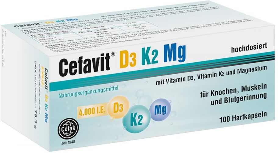 Cefavit D3 K2 Mg 4.000 I.e. Hartkapseln 100stk