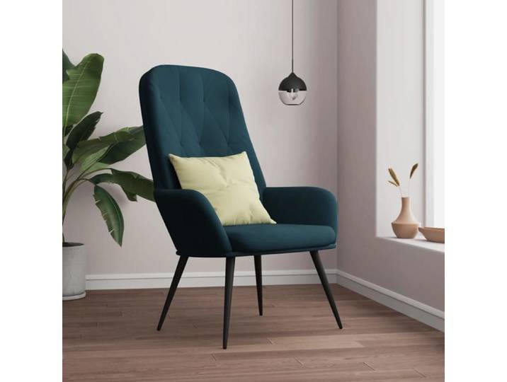 Fauteuil Relax Black Month Canapé-chaise/Fauteuil de relaxation Bleu Velours - 70x77x98cm EU25_5013136