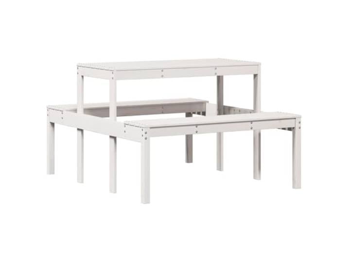 TUERYAFEK Picknicktisch Massivholz Kiefer 110x134x75 cm Robuste Tischplatte, Latten-Design gegen Wasseransammlung, für Garten und Terrasse
