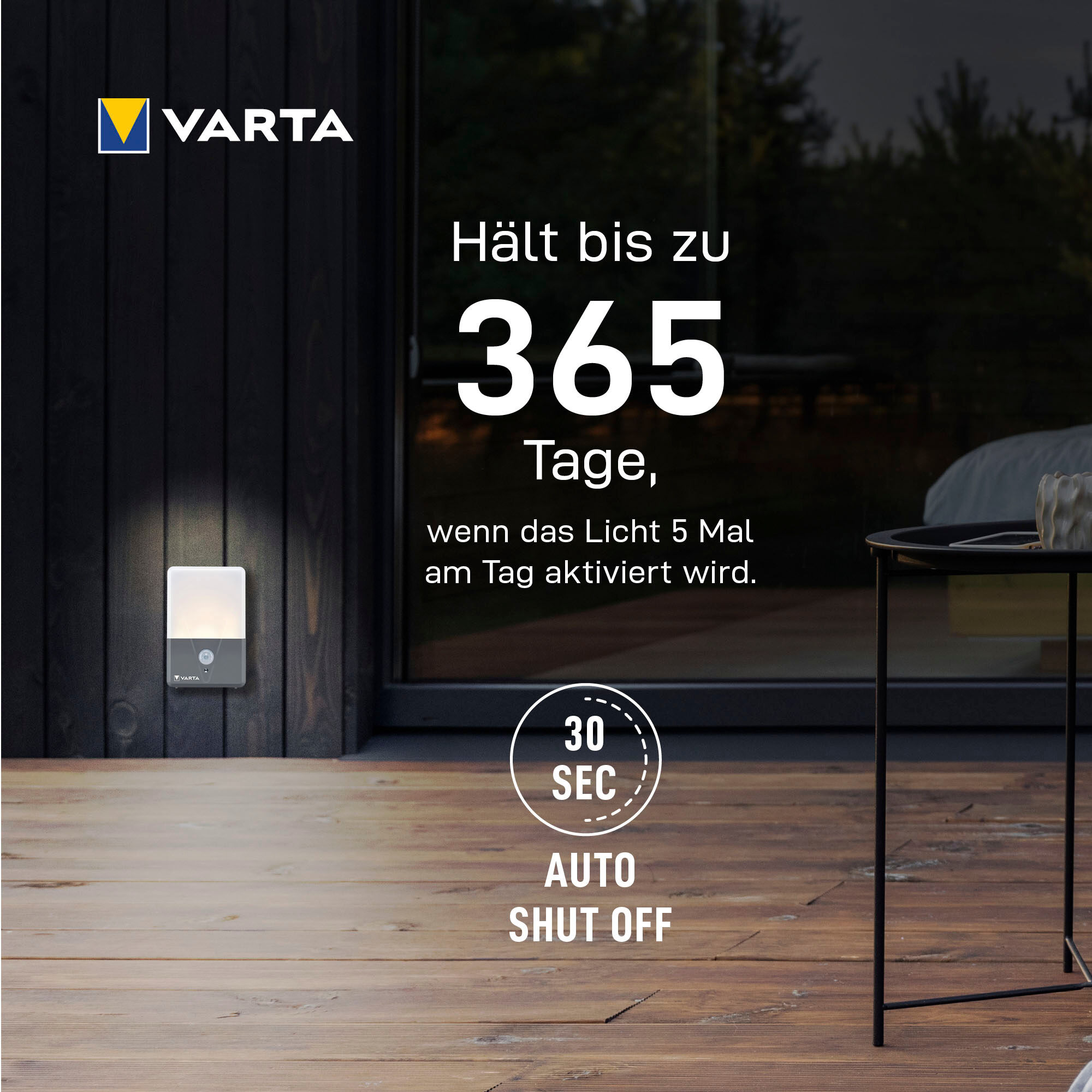 Varta Taschenlampe "Motion Sensor Night Light 2er-Pack", grau (grau, weiß), L:6,3cm, Mobilleuchten, Taschenlampe